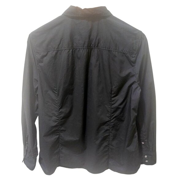 J. Crew Women's Re-Imagined Black Button-Up Shirt XL - Picture 2 of 7